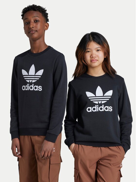 adidas Суитшърт Trefoil IY7435 Черен Regular Fit