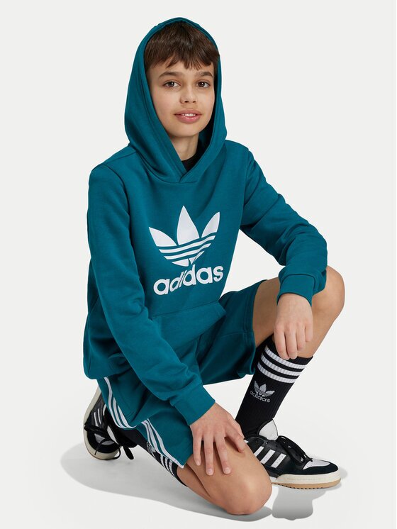 adidas Суитшърт Trefoil IY7440 Електриков Regular Fit