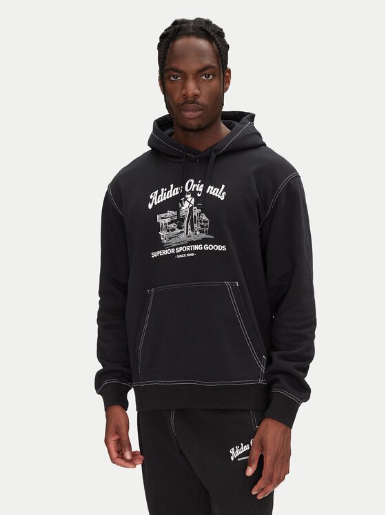 adidas Суитшърт Wabash JP4483 Черен Loose Fit