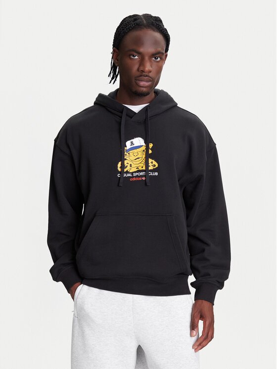 adidas Суитшърт Wabash JW0166 Черен Loose Fit