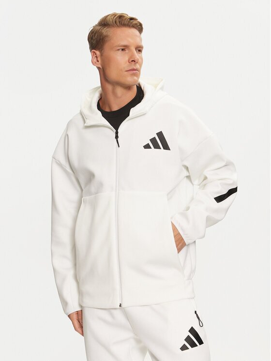 adidas Суитшърт Z.N.E. JF2443 Бял Regular Fit