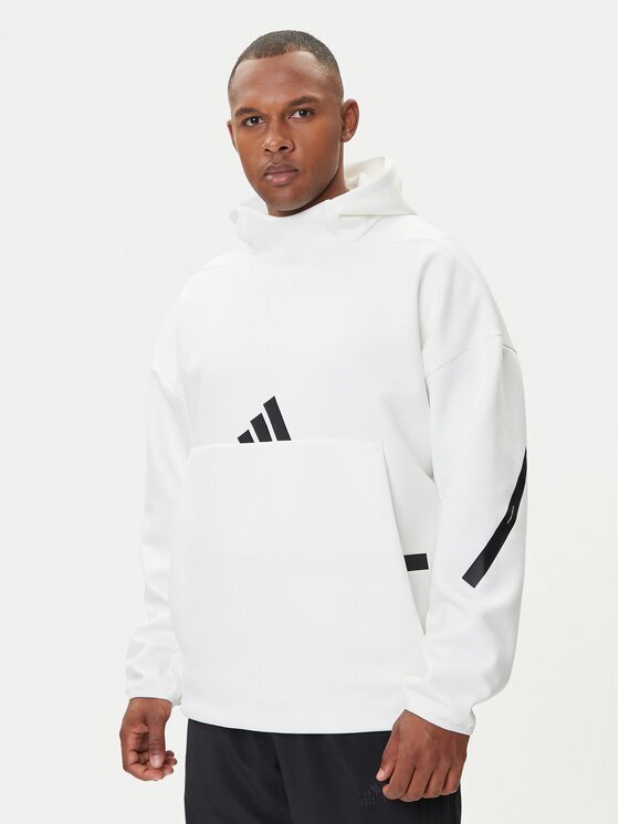 adidas Суитшърт Z.N.E. JF2454 Бял Loose Fit
