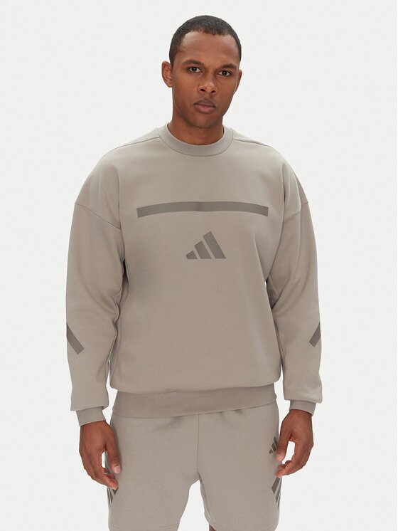 adidas Суитшърт Z.N.E. JP0383 Бежов Loose Fit