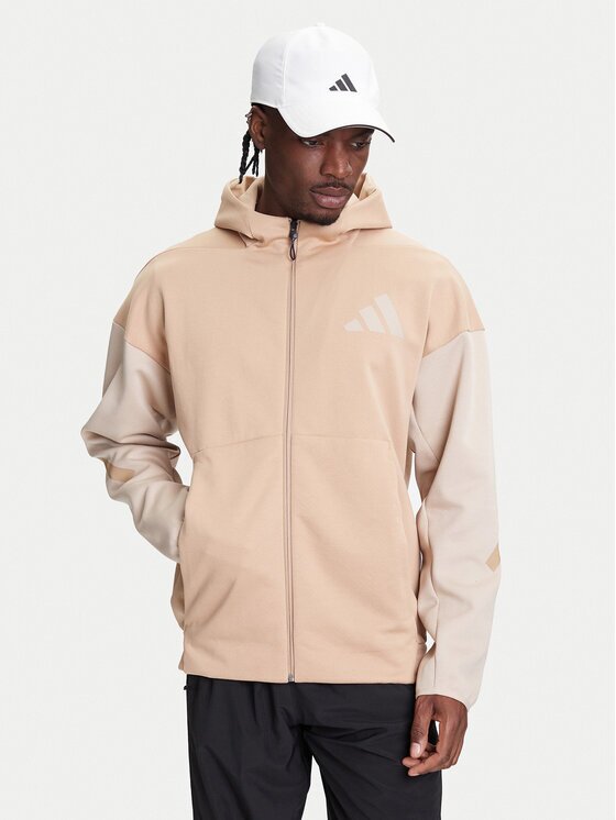 adidas Суитшърт Z.N.E. JY4833 Бежов Regular Fit
