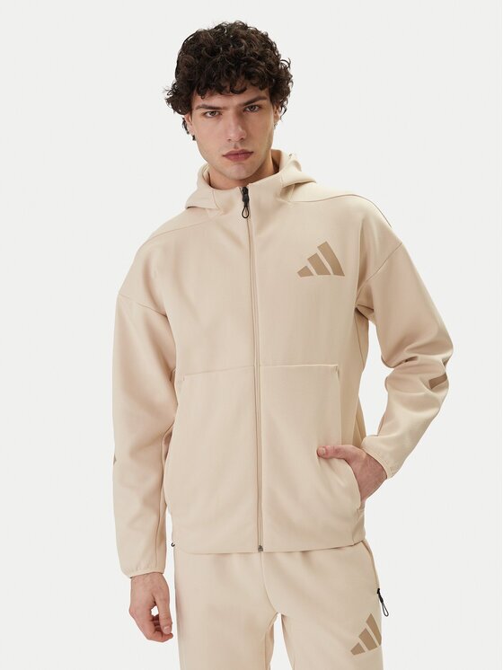 adidas Суитшърт Z.N.E. KE4680 Бежов Regular Fit