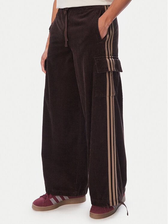 adidas Текстилни панталони Corduroy 3S Cargo KT0064 Relaxed Fit