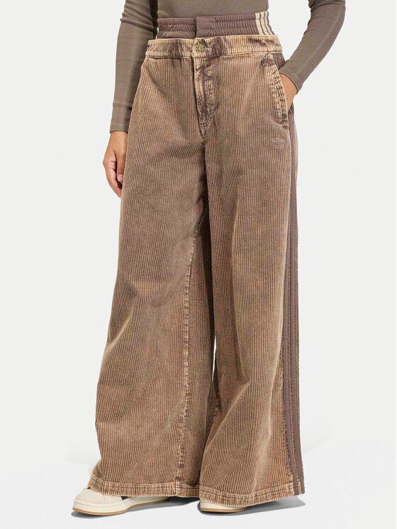 adidas Текстилни панталони Corduroy Sst KD8782 Wide Leg