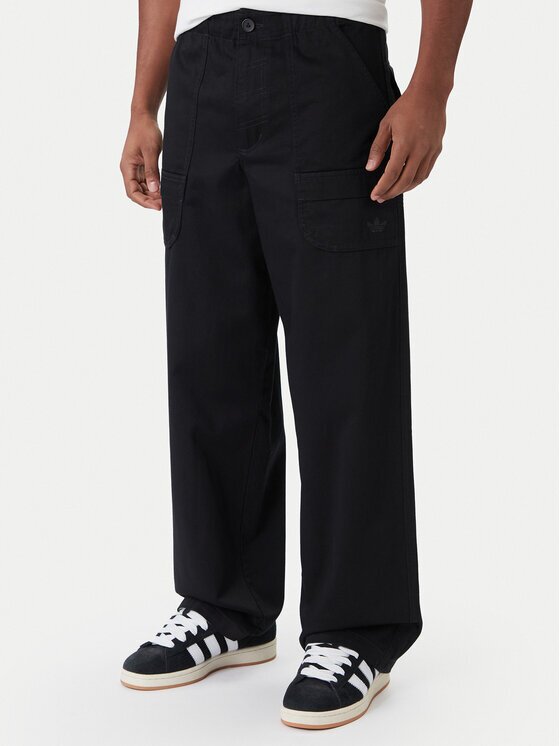 adidas Текстилни панталони Premium Essentials JY2636 Черен Loose Fit