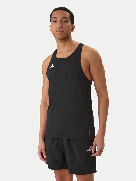 adidas Тениска от техническо трико Adizero Essentials IM8586 Черен Slim Fit