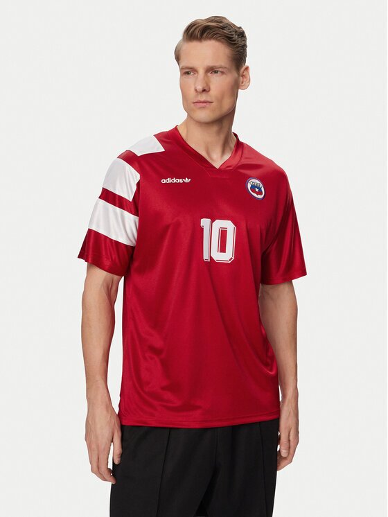 adidas Тениска от техническо трико Chile Home Jersey 1994 JN3716 Червен Regular Fit