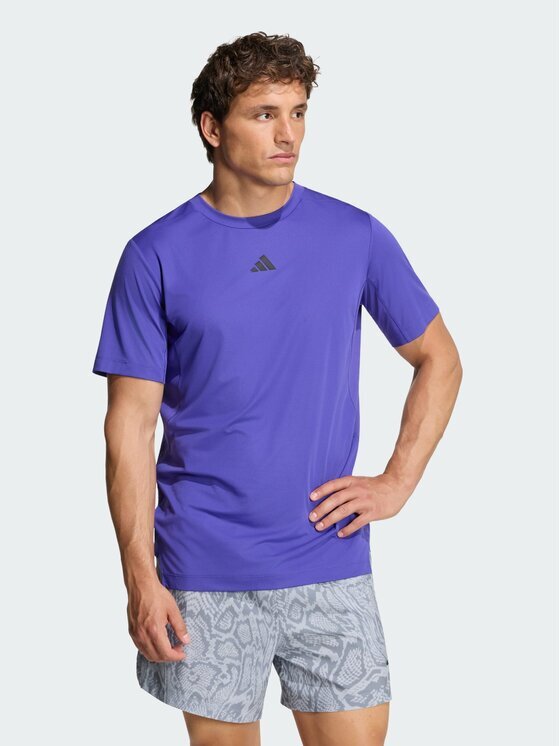 adidas Тениска от техническо трико D4T Primelift 3 Stripes KS1145 Regular Fit