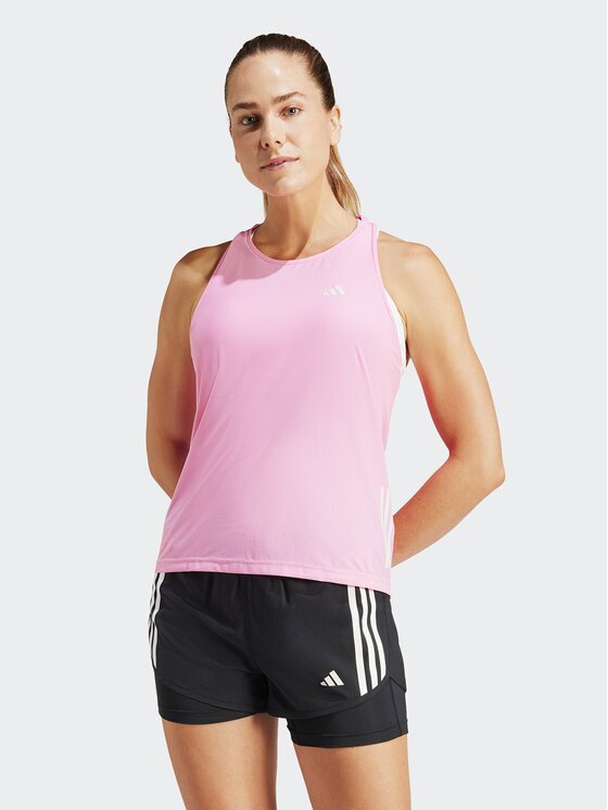 adidas Тениска от техническо трико Own The Run IN2963 Розов Regular Fit