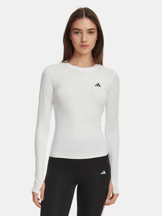 adidas Тениска от техническо трико Power Essentials Workout Contour KD2211 Бял Slim Fit