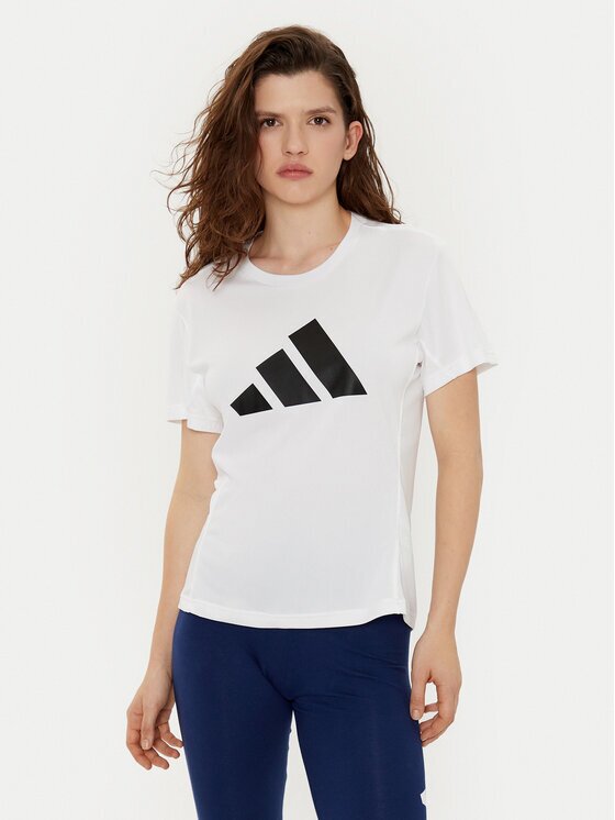 adidas Тениска от техническо трико Run It IN0111 Бял Regular Fit