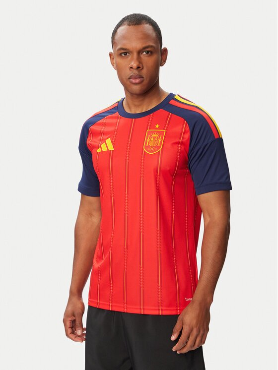 adidas Тениска от техническо трико Spain 26 Home Jersey JN4390 Червен Slim Fit