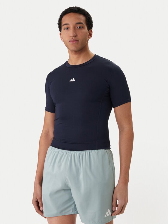 adidas Тениска от техническо трико TECHFIT Compression Training JX2561 Тъмносин Slim Fit