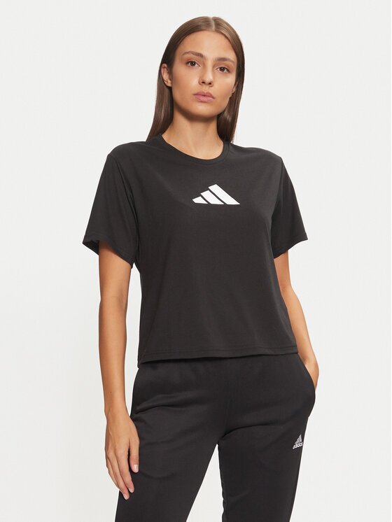 adidas Тениска от техническо трико Train Essentials Big Logo JG8614 Regular Fit