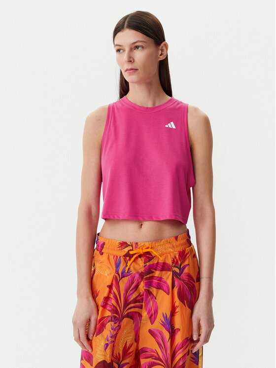 adidas Тениска от техническо трико Train Essentials Boxy Workout JL7680 Розов Regular Fit