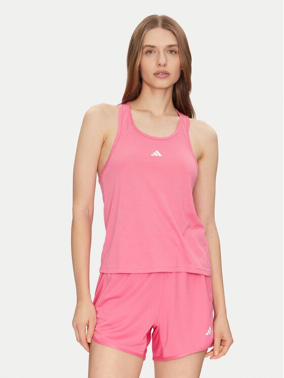 adidas Тениска от техническо трико Train Essentials Minimal Branding JC9528 Розов Regular Fit