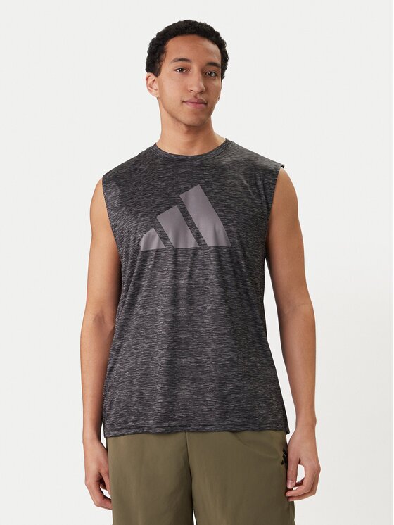 adidas Тениска от техническо трико Workout Essentials Brandlove KA5545 Сив Regular Fit