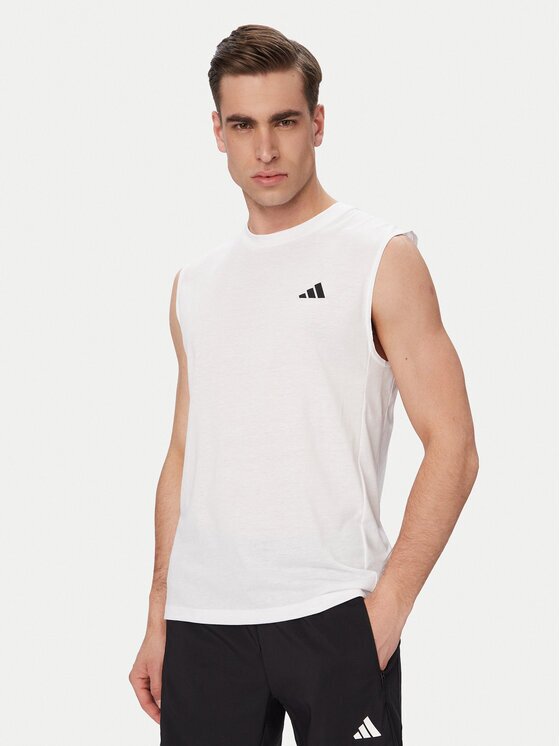 adidas Тениска от техническо трико Workout Essentials Feelready KD5424 Бял Regular Fit