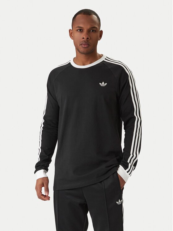 adidas Тениска с дълъг ръкав 3-Stripes KE3546 Черен Regular Fit