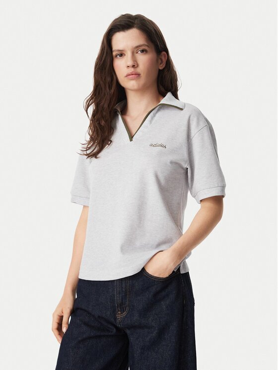 adidas Тениска с яка и копчета Seasonal Essentials Colorpop Polo With Embroidered Graphic KV6855 Regular Fit