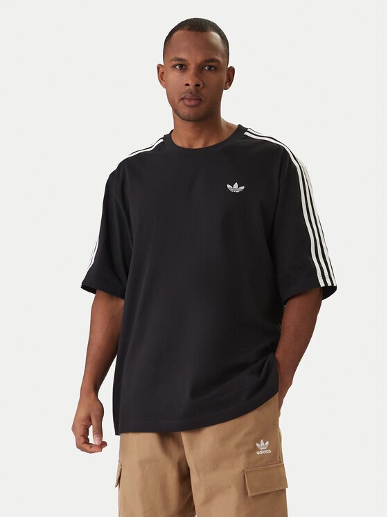 adidas Тишърт adicolor 3-Stripes KD4095 Черен Oversize
