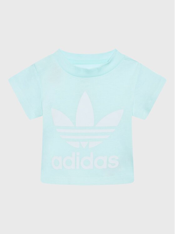 adidas Тишърт adicolor Trefoil HS8866 Син Regular Fit