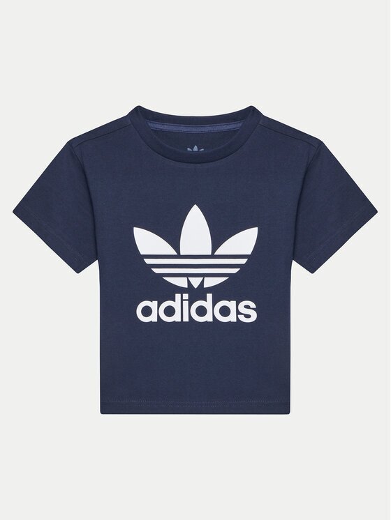 adidas Тишърт adicolor Trefoil IY2382 Тъмносин Regular Fit