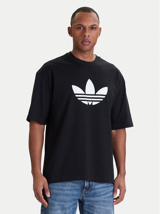 adidas Тишърт adicolor Trefoil KD4091 Черен Loose Fit