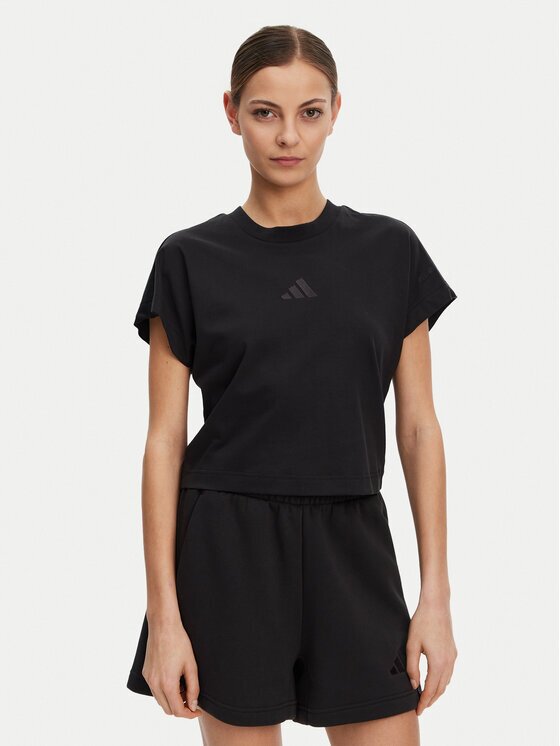adidas Тишърт ALL SZN JJ1235 Черен Regular Fit