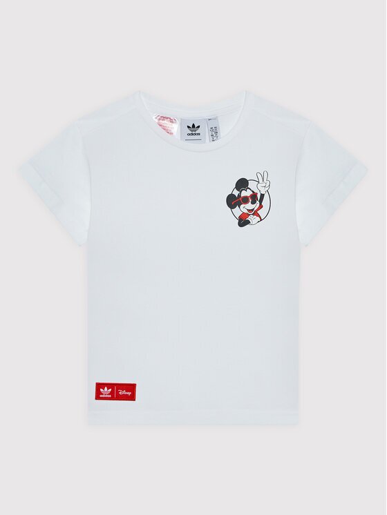 adidas Тишърт Disney Mickey And Friends HC1912 Бял Regular Fit