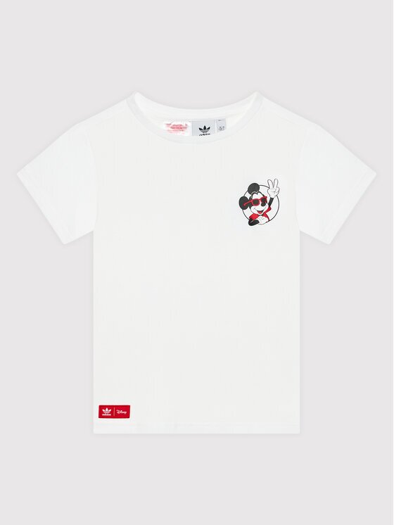 adidas Тишърт Disney Mickey And Friends HF7576 Бял Regular Fit