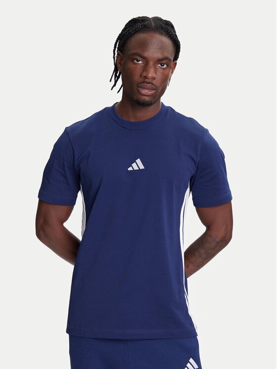 adidas Тишърт Essentials 3-Stripes JE6399 Син Regular Fit