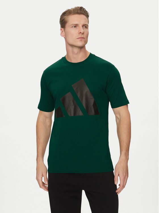 adidas Тишърт Essentials Big Logo JE8932 Зелен Regular Fit
