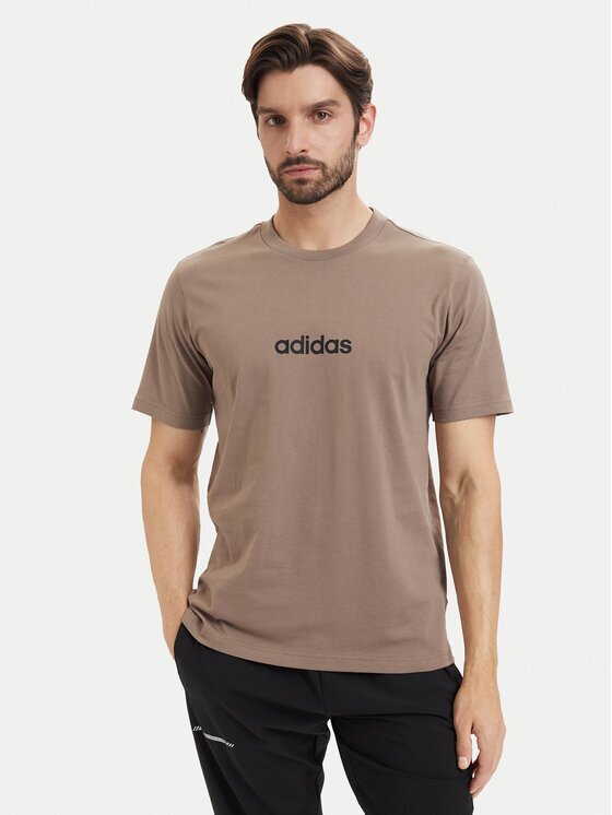 adidas Тишърт Essentials Linear KF2390 Бежов Regular Fit