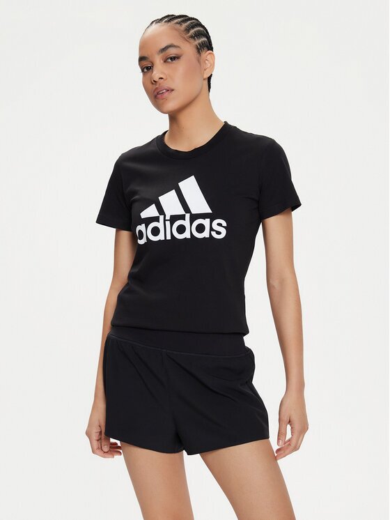 adidas Тишърт Essentials Logo GL0722 Черен Regular Fit