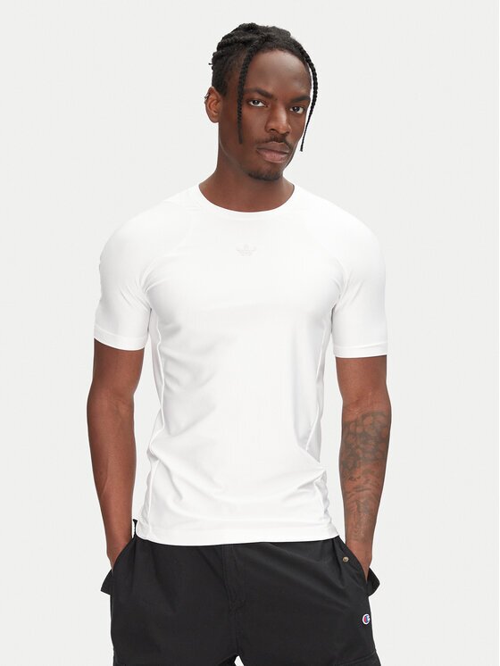 adidas Тишърт Fashion Cut Line JD0046 Бял Slim Fit