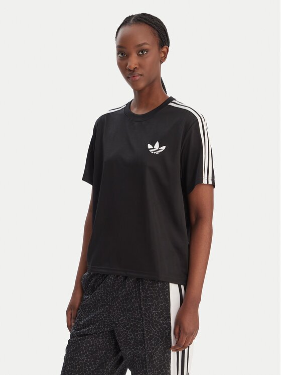 adidas Тишърт Firebird KD5574 Черен Loose Fit