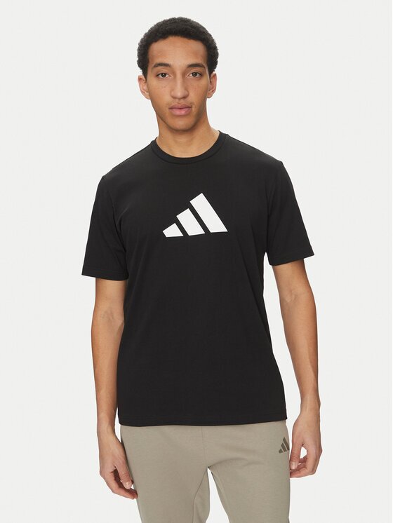 adidas Тишърт Future Icons 3 Bar Logo JI8770 Черен Regular Fit