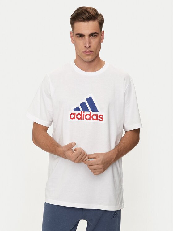 adidas Тишърт Future Icons Badge of Sport IS3234 Бял Loose Fit