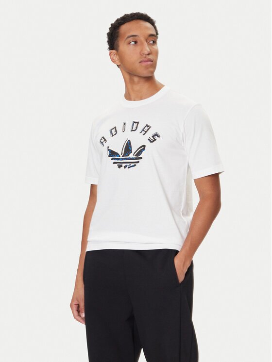 adidas Тишърт Graphic JX3089 Бял Regular Fit