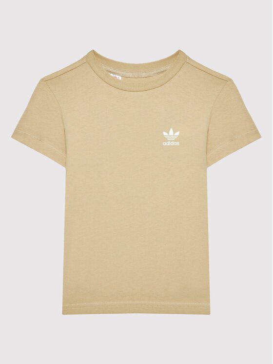 adidas Тишърт HK7437 Бежов Regular Fit