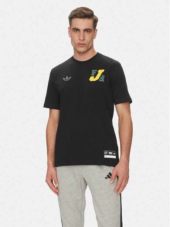 adidas Тишърт Jamaica VRCT JE5331 Черен Regular Fit