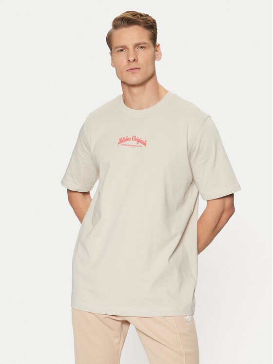 adidas Тишърт JD0667 Бежов Loose Fit