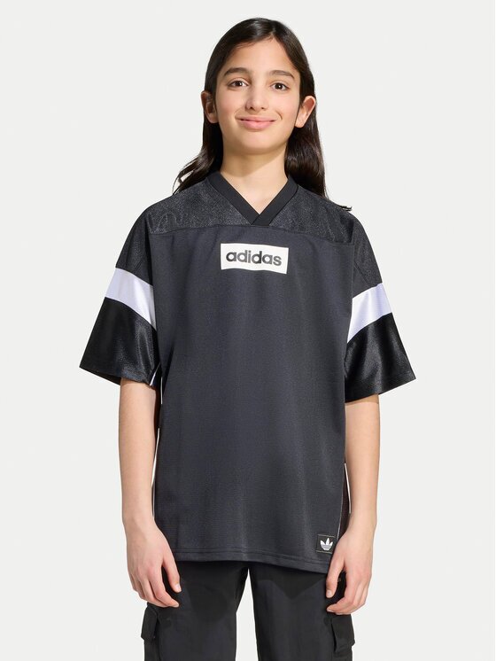 adidas Тишърт Jersey JX3880 Черен Loose Fit