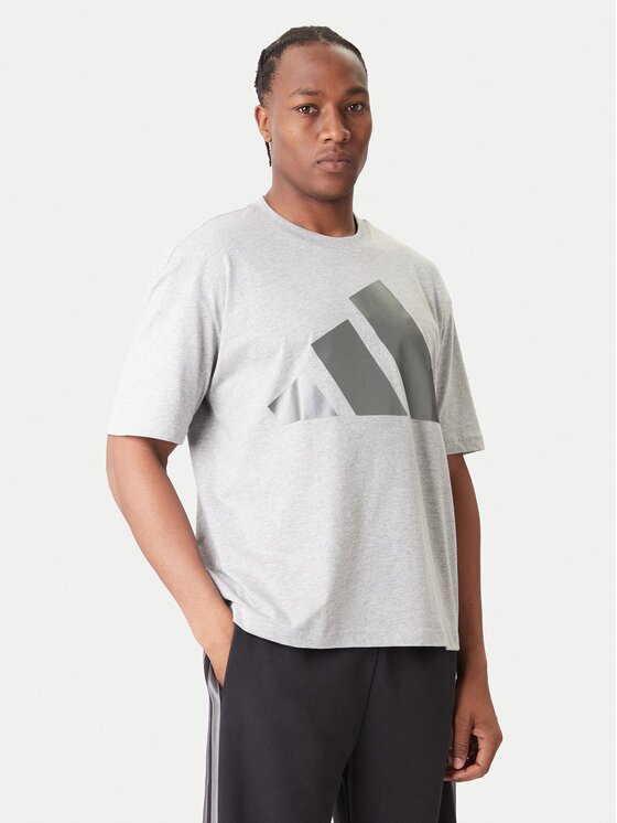 adidas Тишърт JM1707 Сив Loose Fit