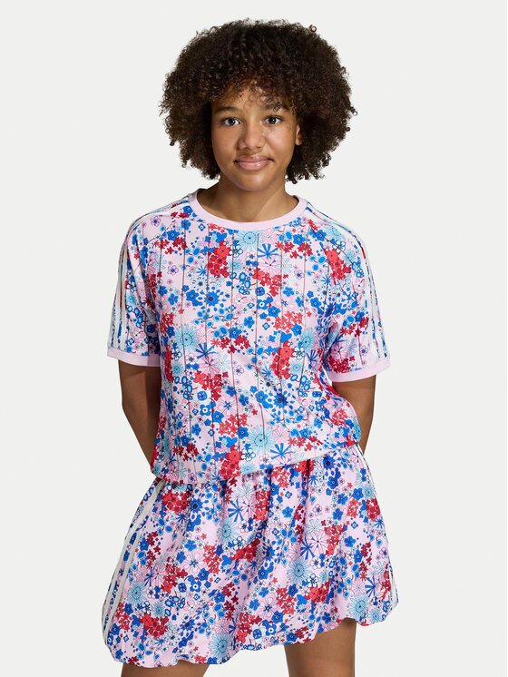 adidas Тишърт Liberty London KD1765 Розов Loose Fit