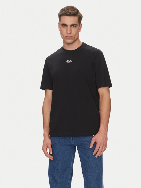 adidas Тишърт Lounge Still Life Lemons Graphic JN7367 Черен Regular Fit